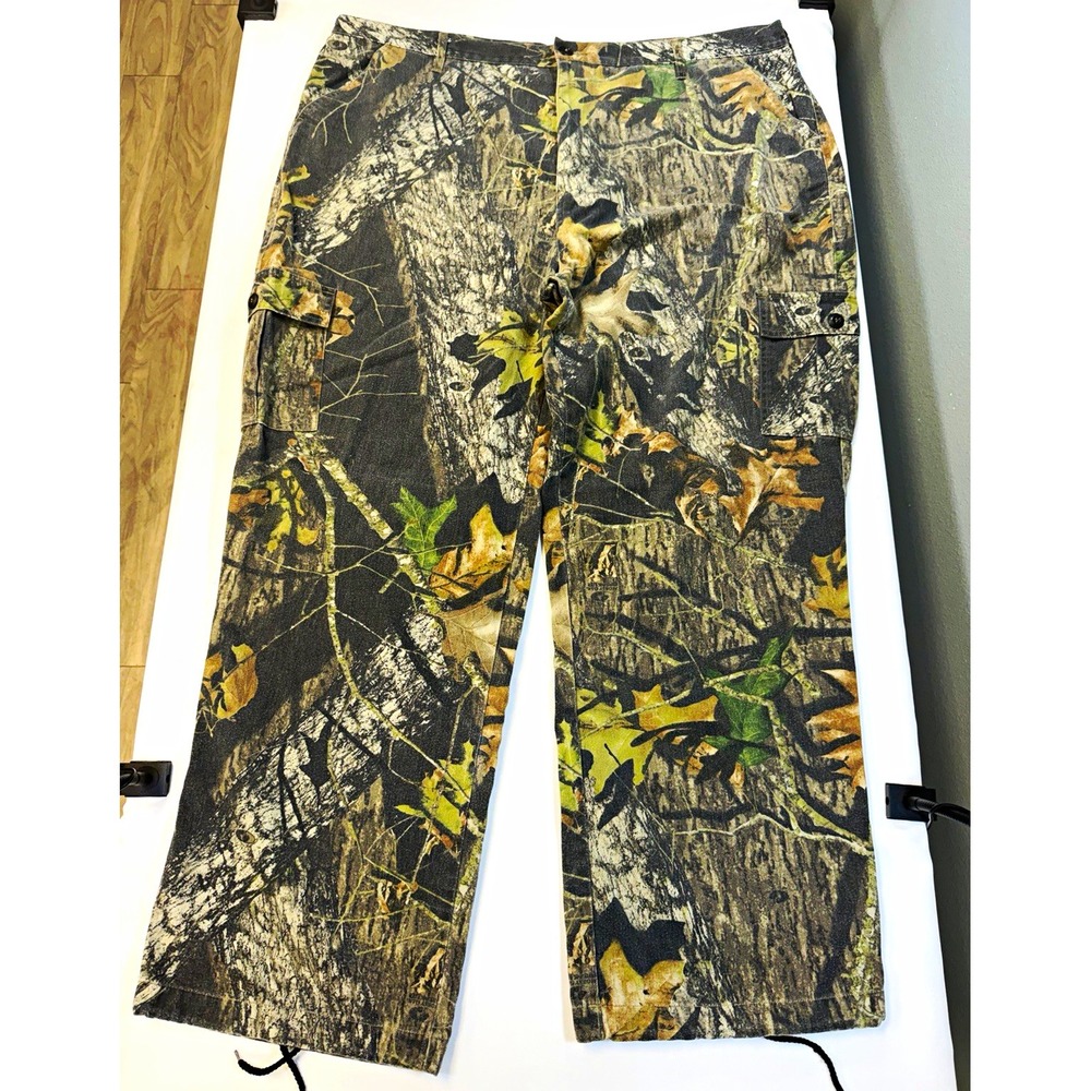 Mossy Oak Field Staff Camo Cargo Hunting Pants Men's Size 3XL Adjustable Waist
